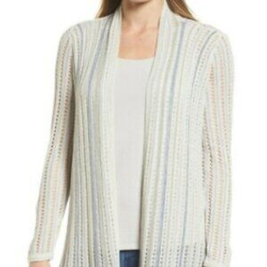 Nic + Zoe Courtyard Linen Blend Cardigan Size Small